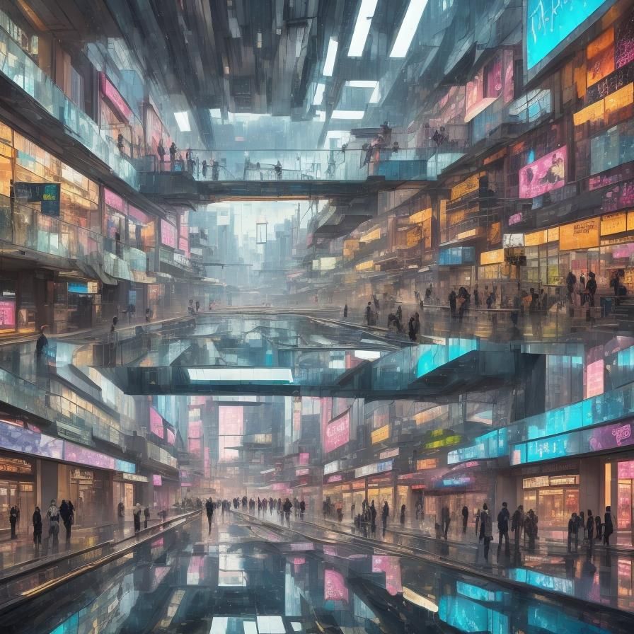 Bangkok Mall: Hyperrealistic Anime-Inspired Architecture