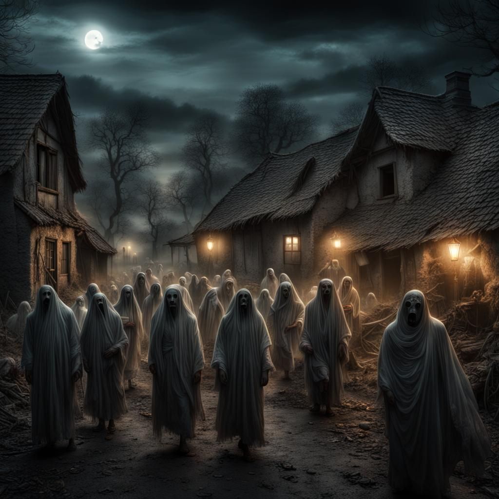 Eerie Ghosts Haunt Village in Vaporous Horror