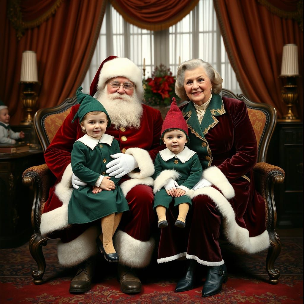 Classic Family Portraits in Elegant Velvet Suits