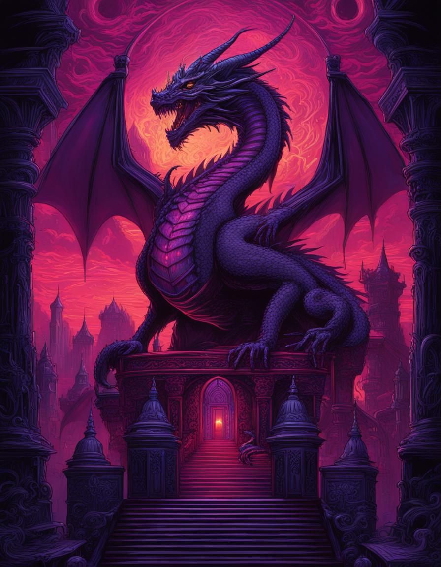 Dragon Empress Ruling a Mystical Kingdom