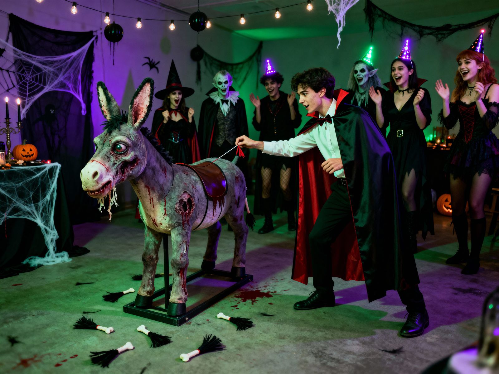 Spooky Birthday Party with Zombie Donkey Game