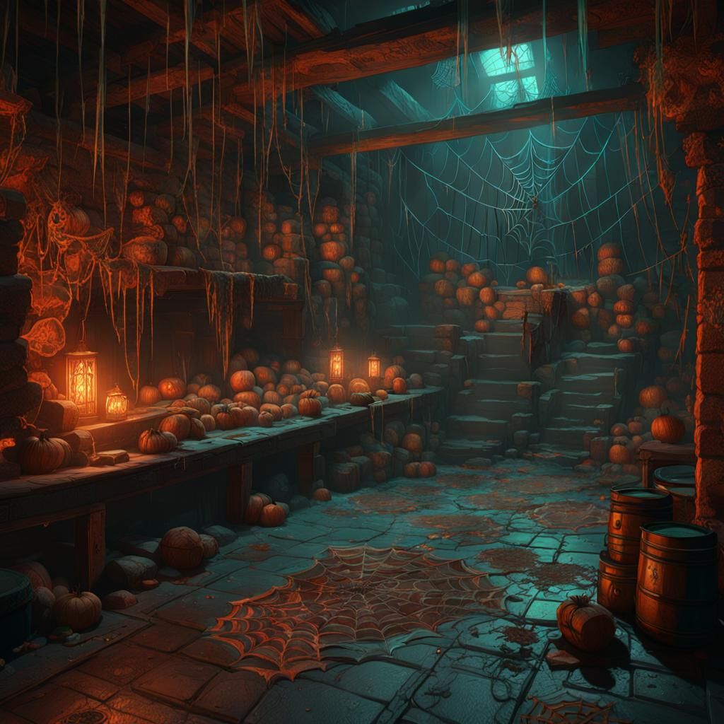 Infested Cellar: Hyperdetailed Concept Art