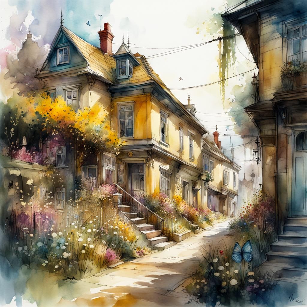 Morning in Vintage Village