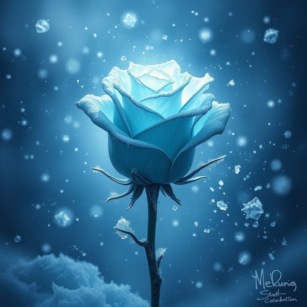 Frozen Rose's Ice Blue Glow in Blizzard