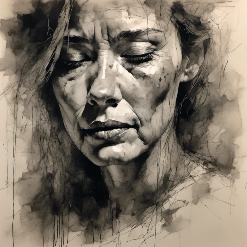 <lora:Brushed charcoal:1.0>, saying farewell to an old frien...