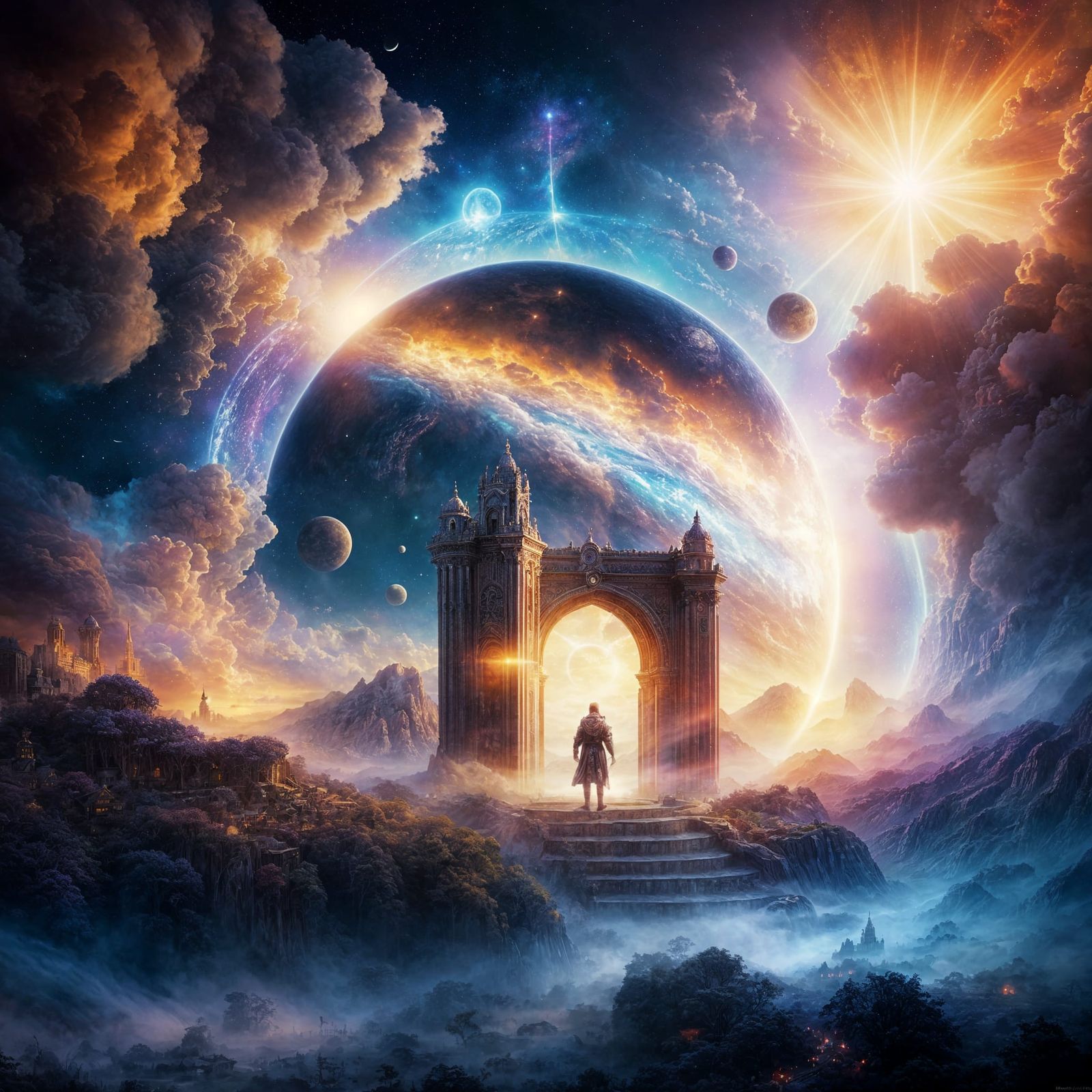 Epic Planetary Scene: Digital Matte Painting in 8K