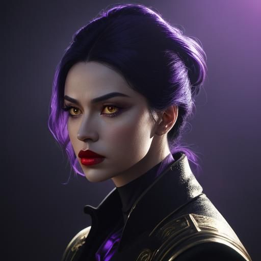 Cinematic Portrait of Woman with Feathers and Silver Eyes