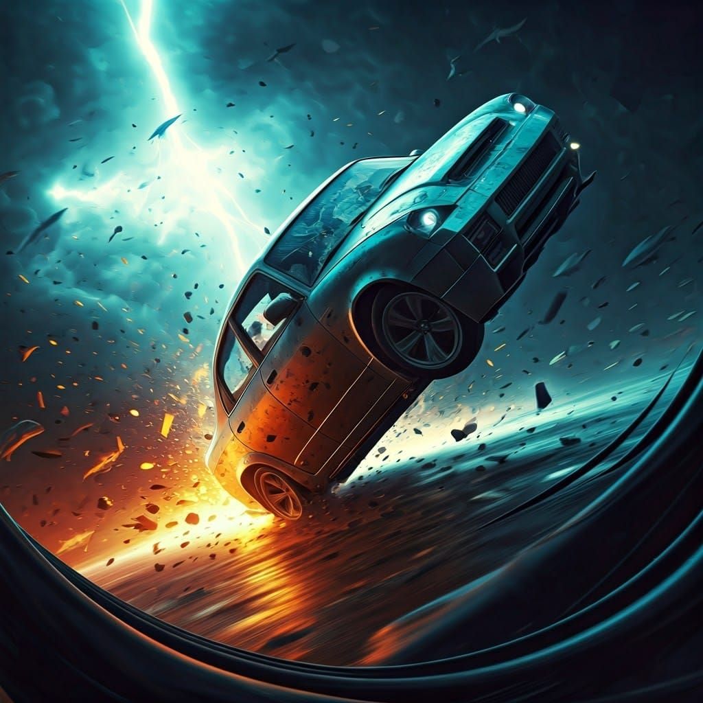 Futuristic Car in Sharknado Disaster