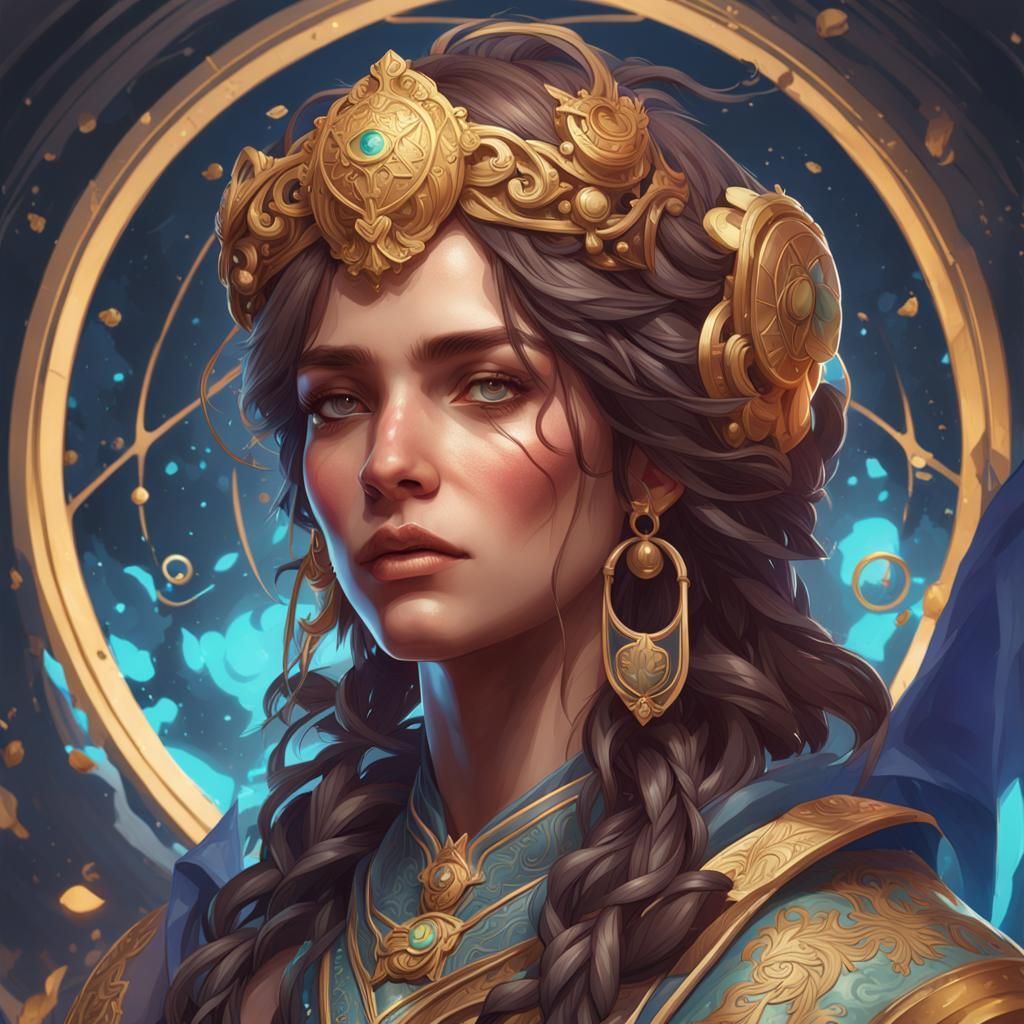 Libra Portrait in Hyperdetailed Art Style