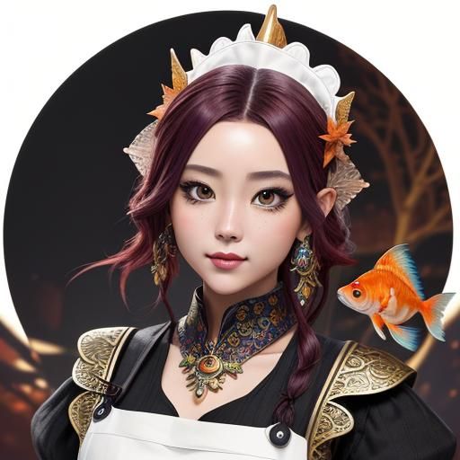 Ichthyan Paladin With Flying Fish Companion