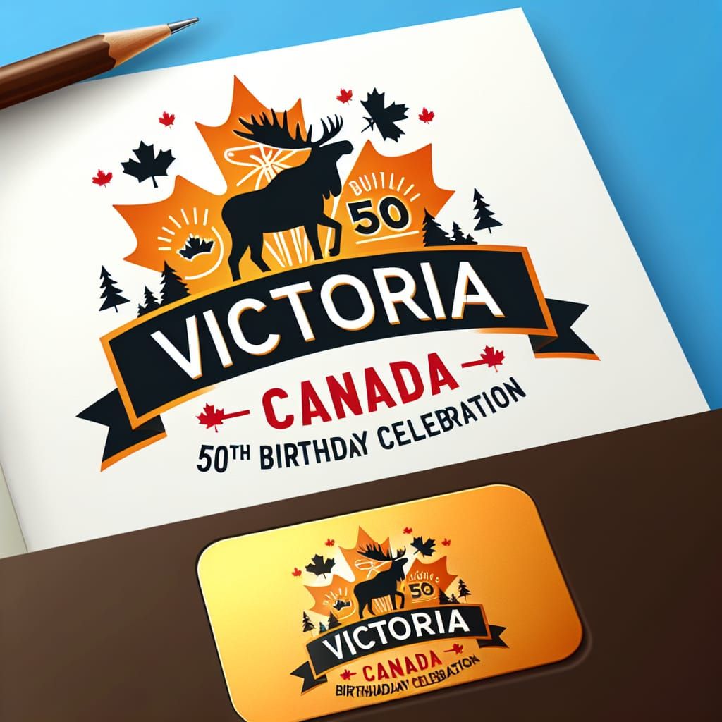 Elegant Logo Design for Victoria's Canadian Birthday Trip