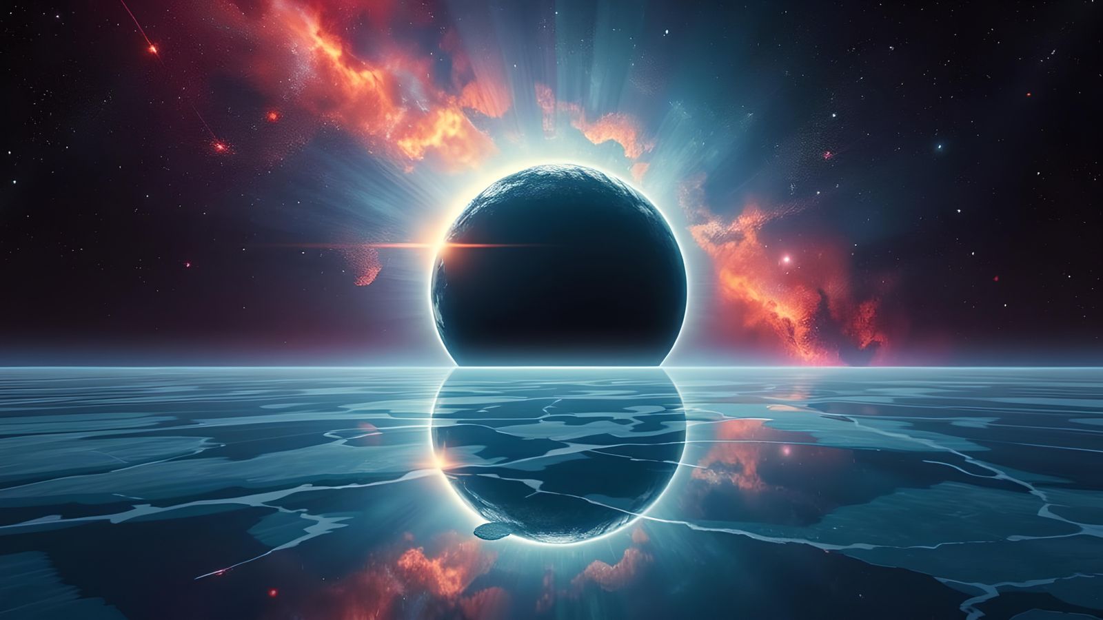 Black Hole Reflection on Ice Lake in Cosmic Style