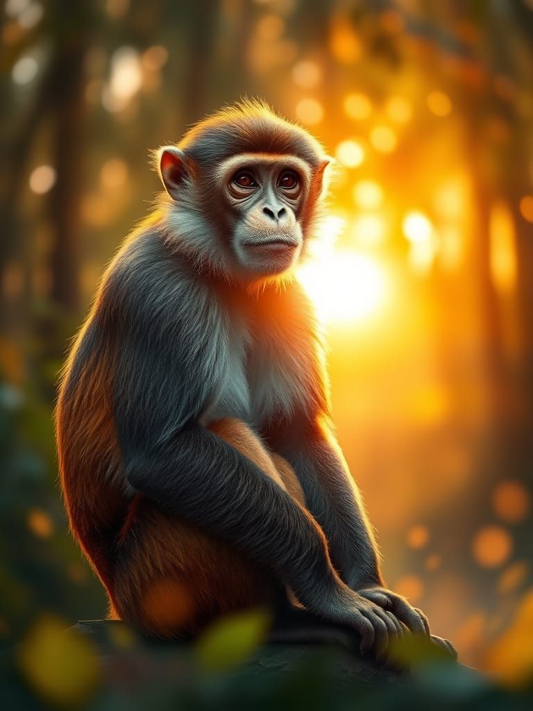 Monkey, Sunset