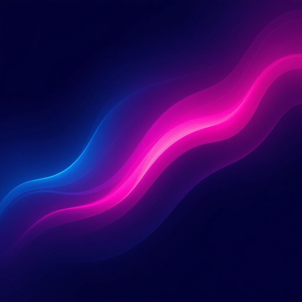 Vibrant Neon Streaks Abstract Gradient on Navy