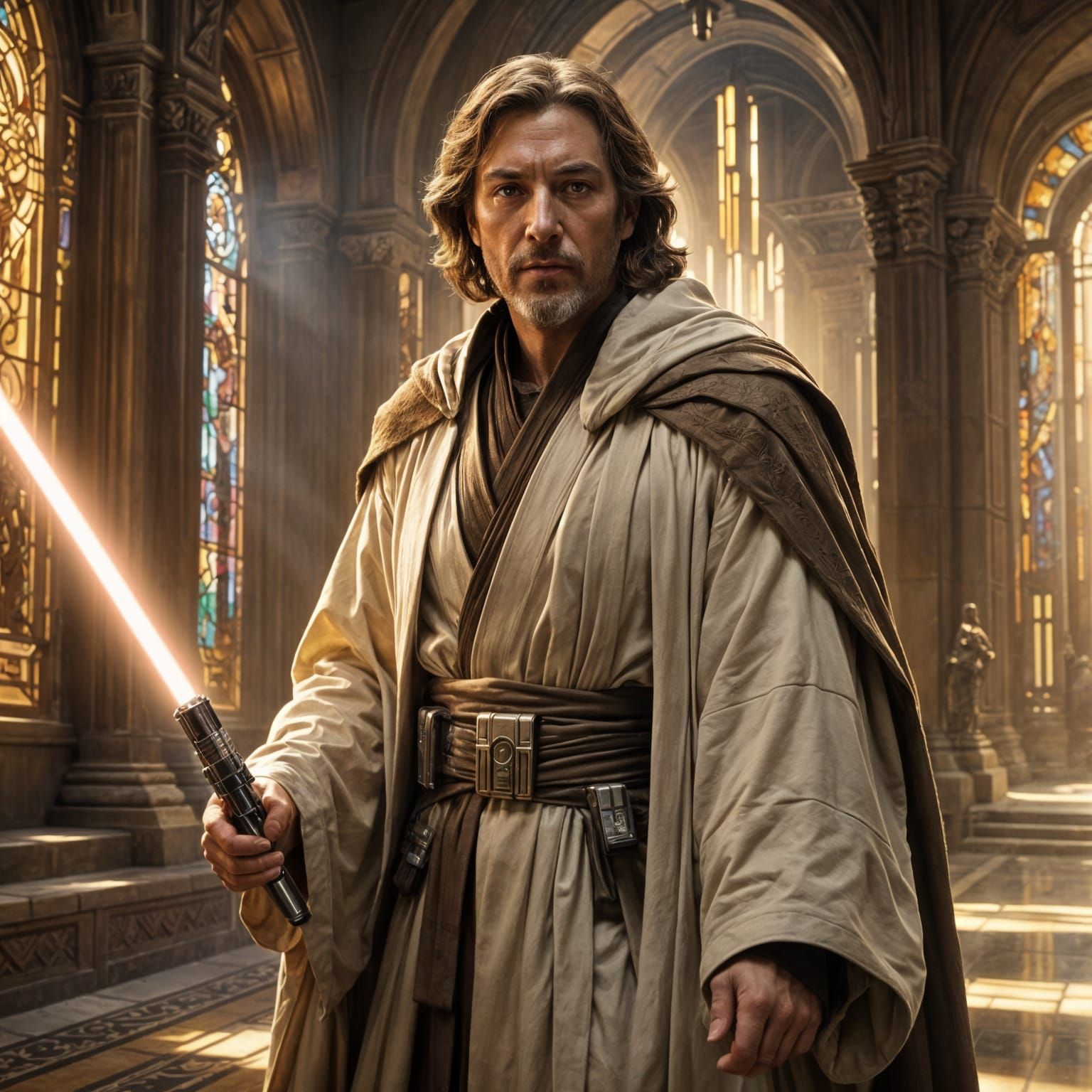 Jedi Master in Jedi Temple Concept Art