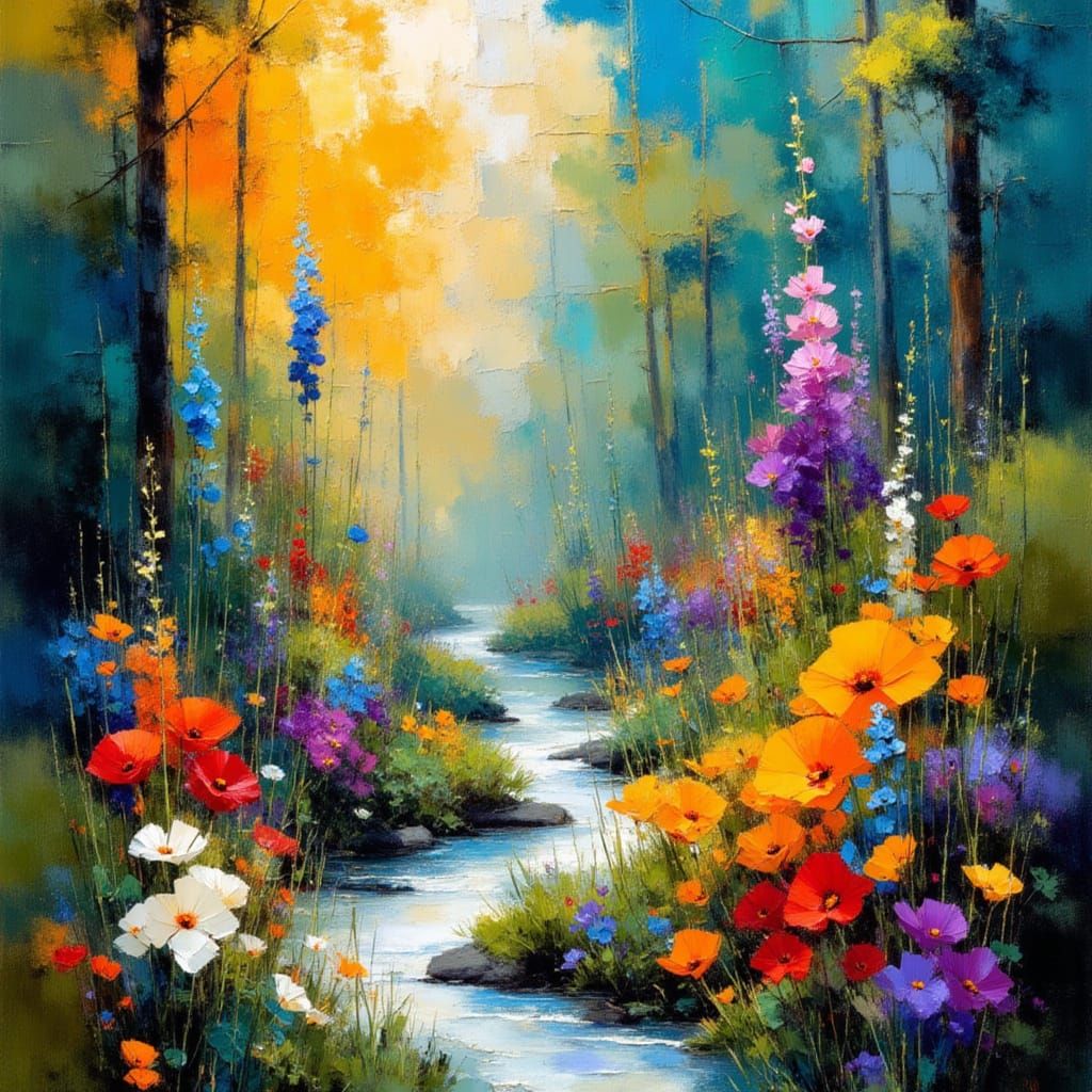 Vibrant Wildlife Planet in Surrealist Style