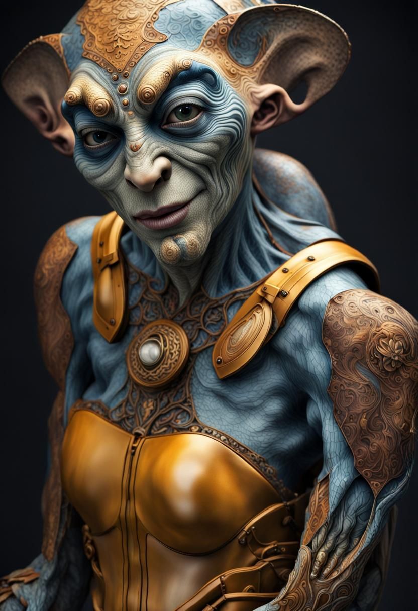 Photorealistic Aliens with Exotic Clothing and Textures