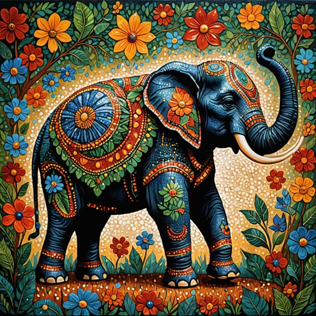 Elephant bokeh Australian tonalism