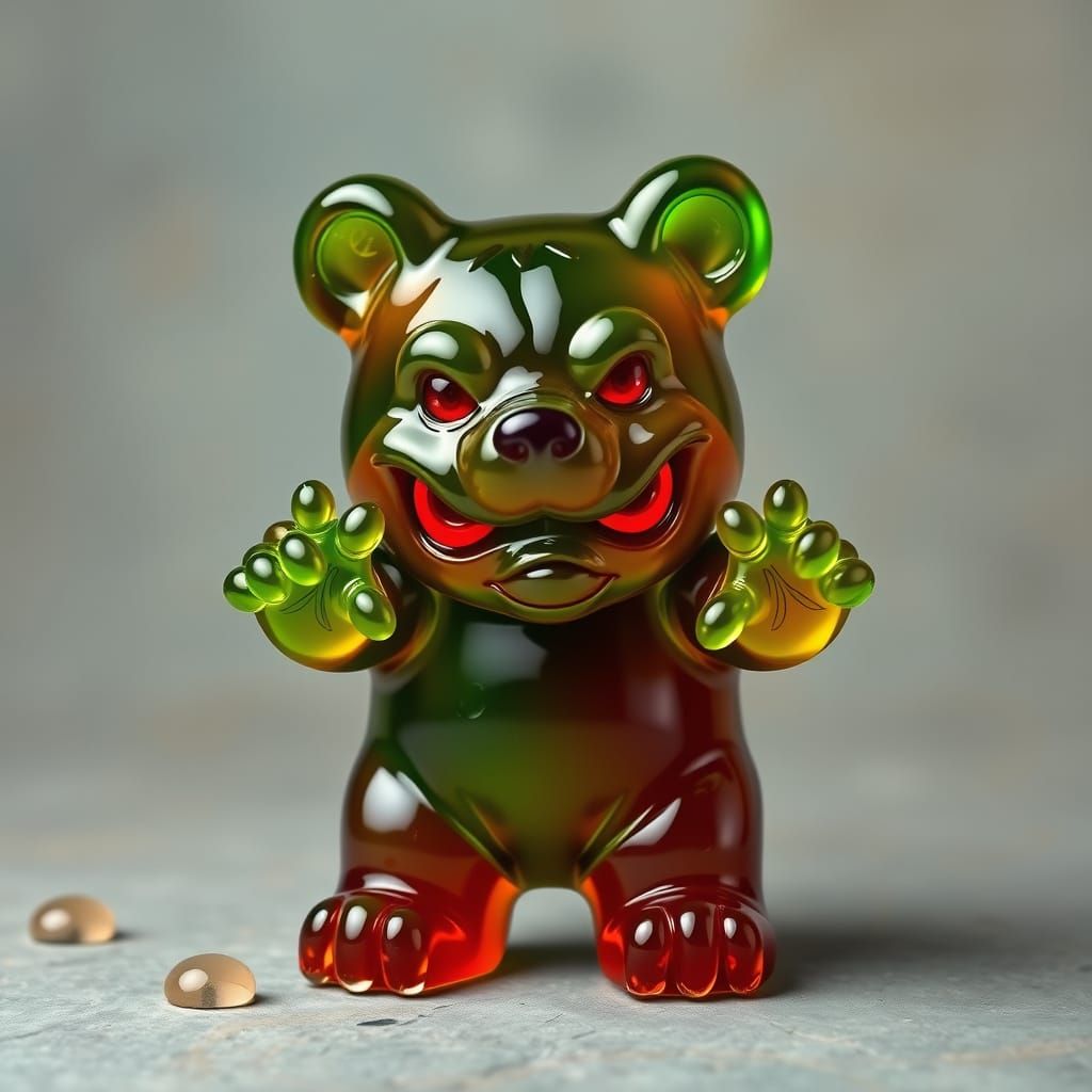 Bodacious Gummy Bears with Devious Intentions in Vibrant, Ma...