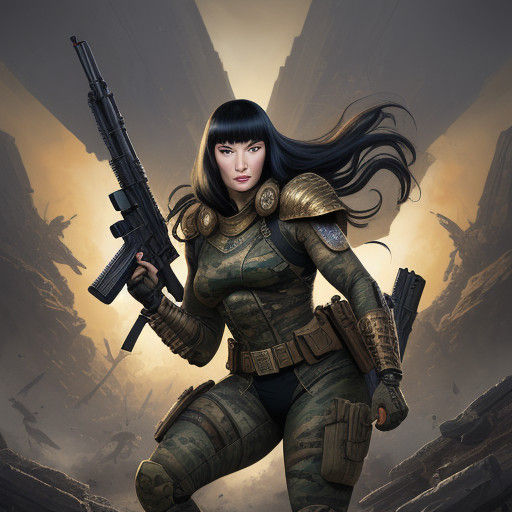 Warlord Betty Page, a difficult and deadly woman. Modern fir...