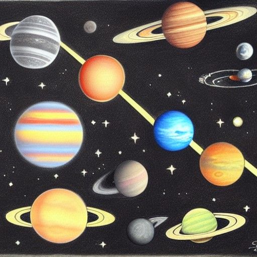 Sun in Silly Solar System: Charcoal Drawing