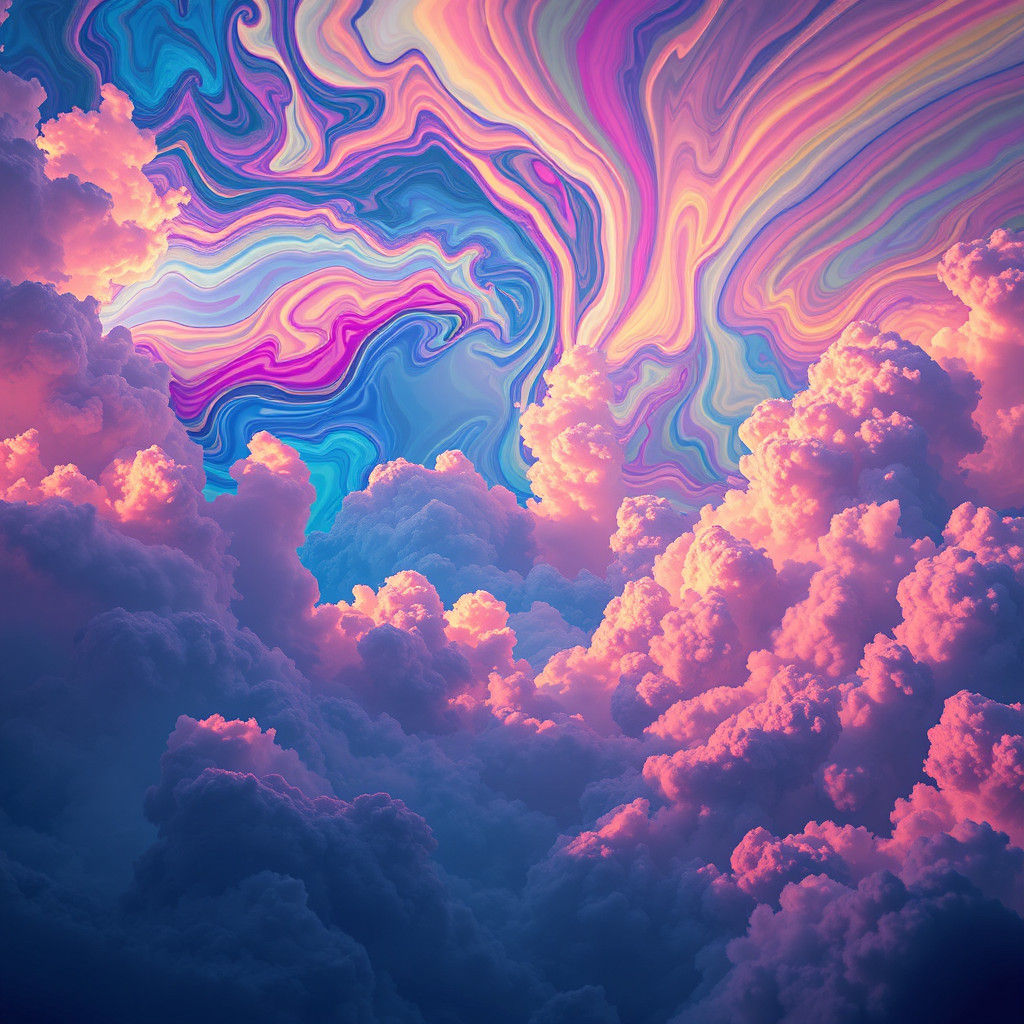 Vibrant Rainbow Sky in Fantasy Concept Art
