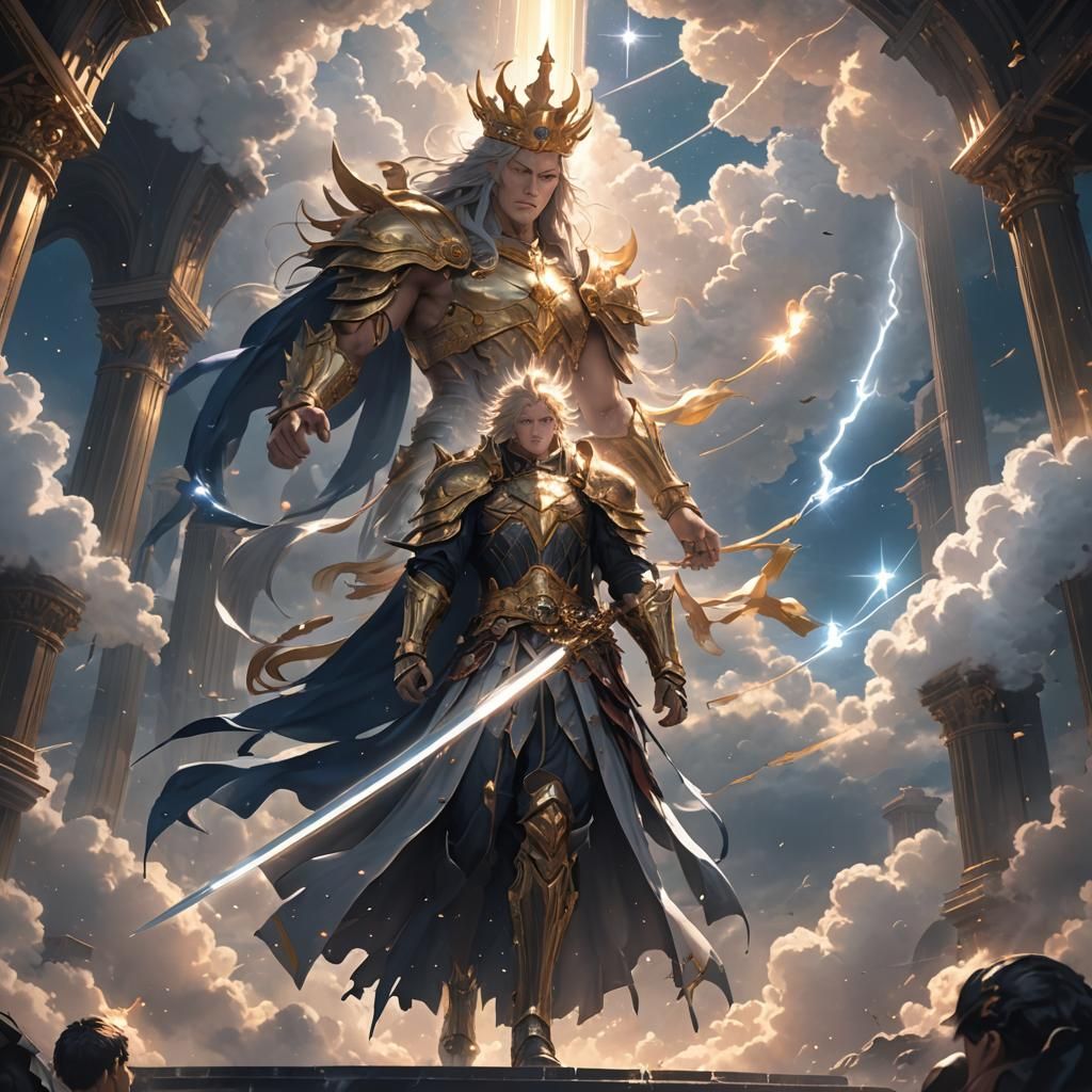 Celestial King Descends: 3D Anime Art