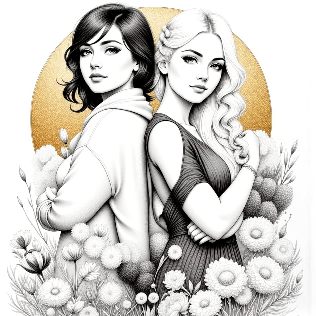 <lora:pencil sketch:1.0> <lora:Pencil Sketch Flux:1.0> friends