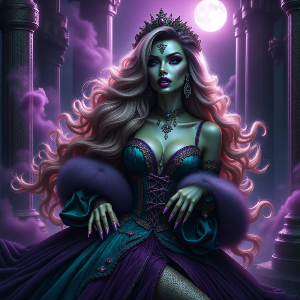 Ethereal Victorian Horror Scene in Dark Fantasy Style