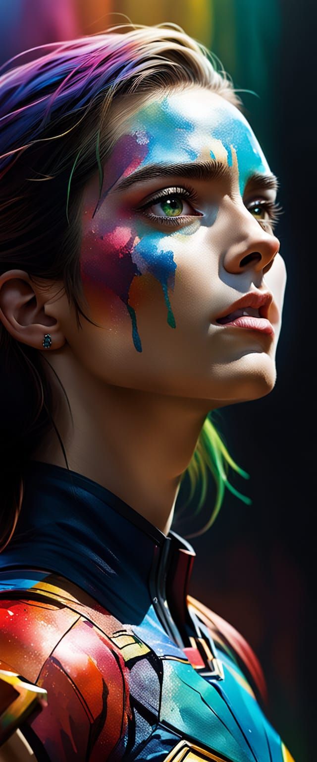 Future Planet Visited by Spirit of Time, Hyperrealistic