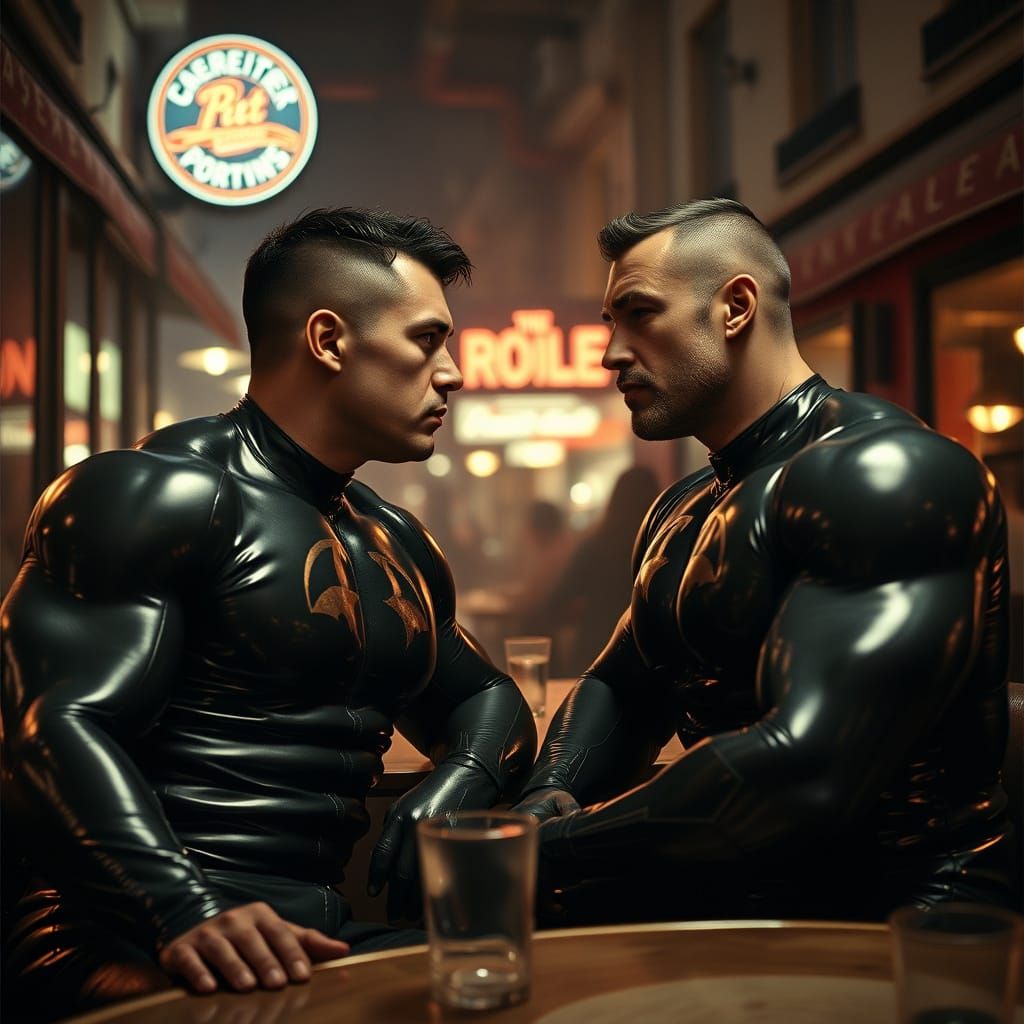 Superhero Rendezvous in Paris: Cinematic Film Still