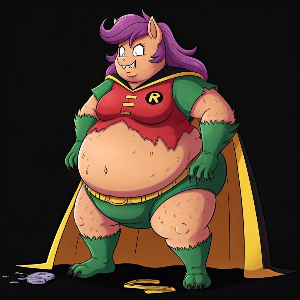 Obese Scootaloo Robin Transformation: Grotesque Cute Werewol...