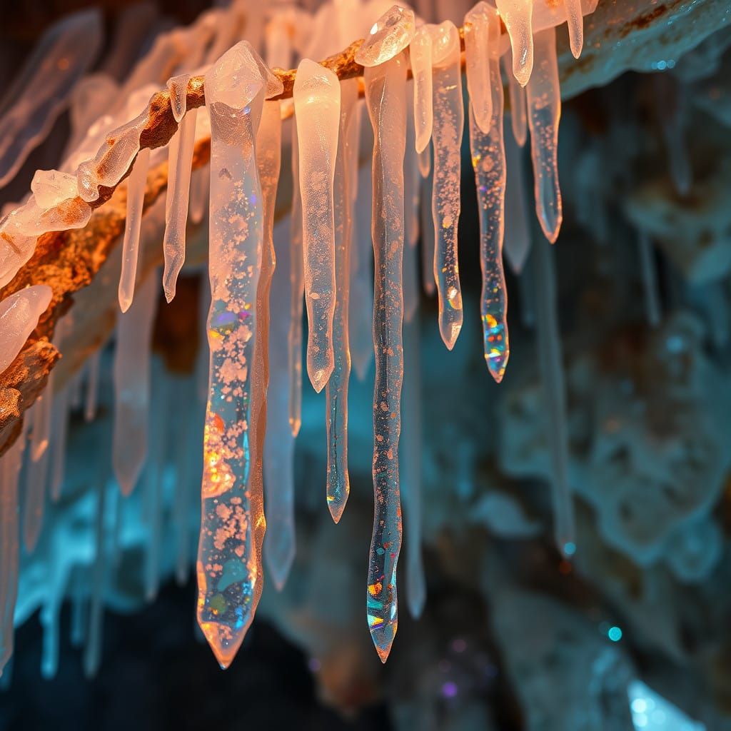 Iridescent Crystal Wonders in an Ancient Cave