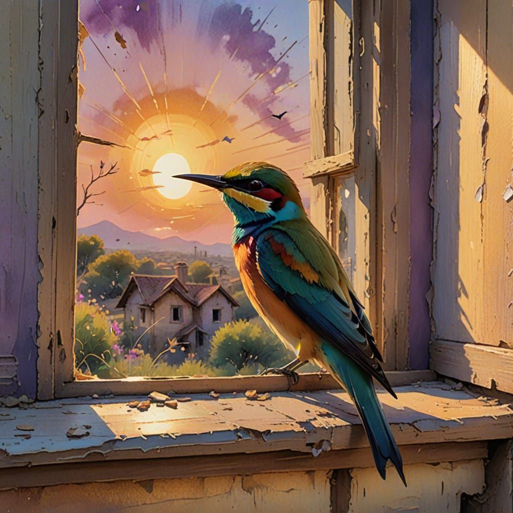 Bee-eater in Golden Light
