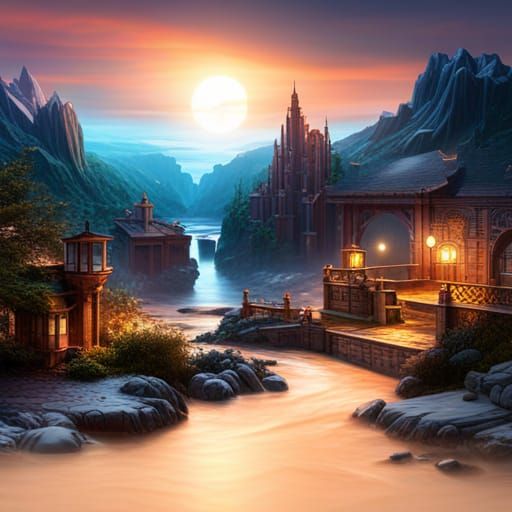 Fantastical Time Reversal in Detailed Digital Art