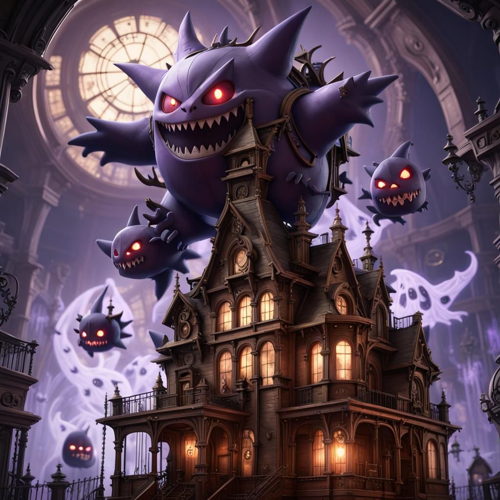 Steampunk Haunted House with Phantom Gengar