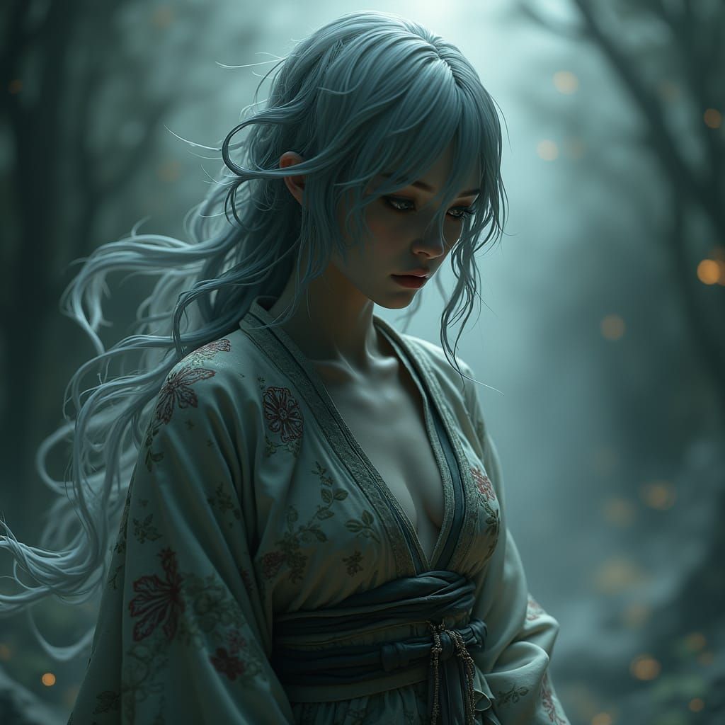 Ethereal Despair in a Haunting Landscape