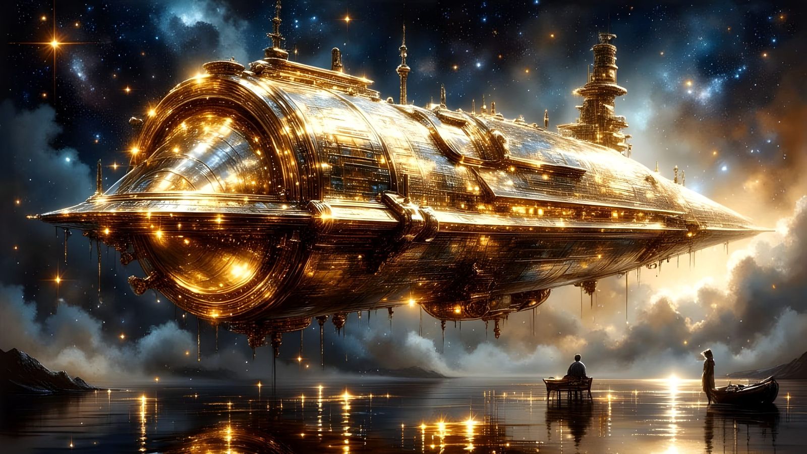 Opulent Spaceship Powered by a Star