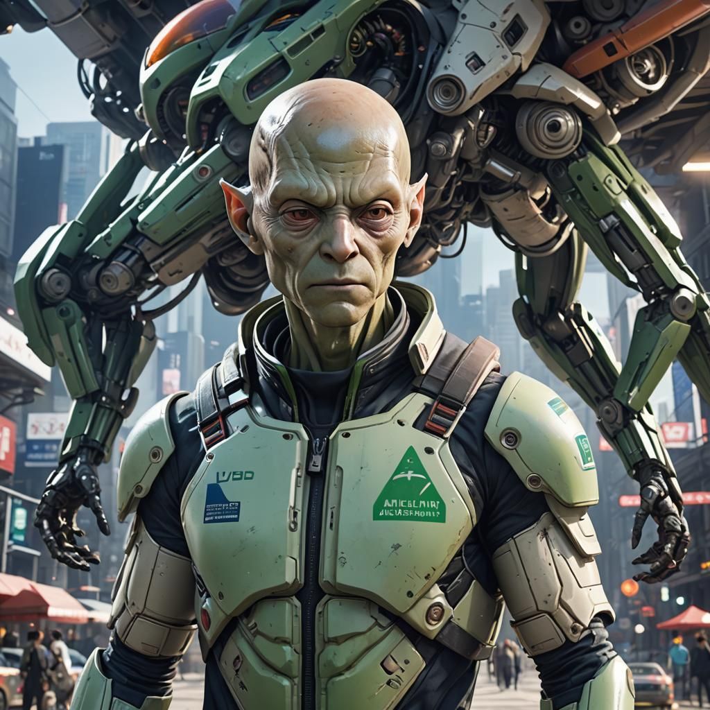 Resident Alien in 3D Anime Art Style