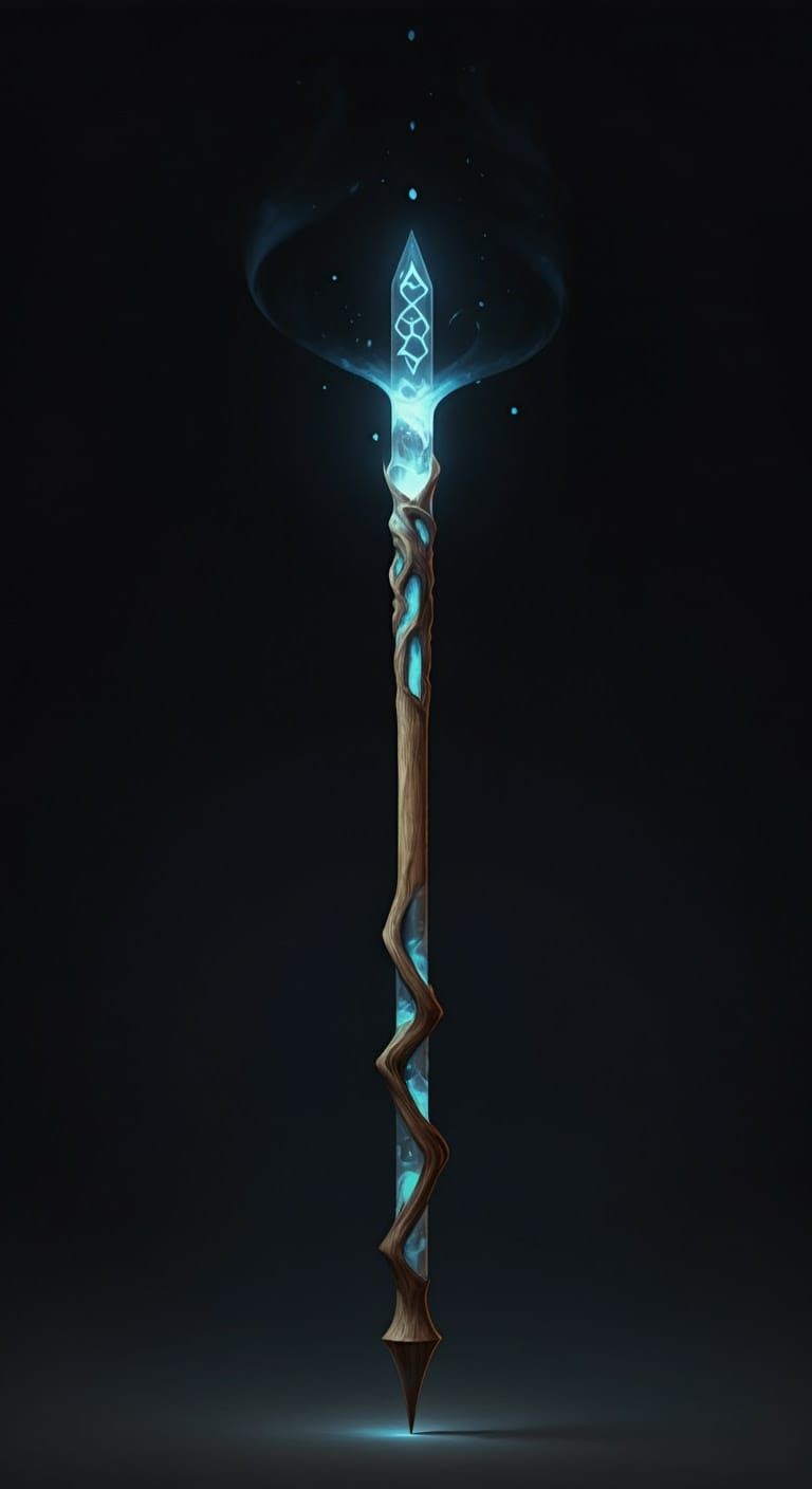 Enchanted Arcane Wand with Shifting Magic Core
