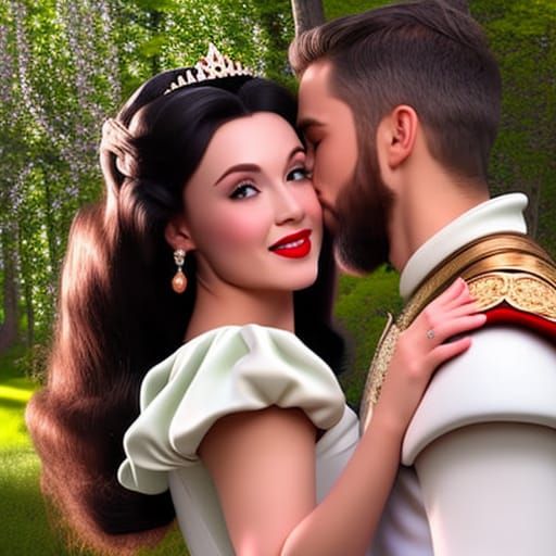 Snow White Kiss: A Photorealistic 3D Portrait