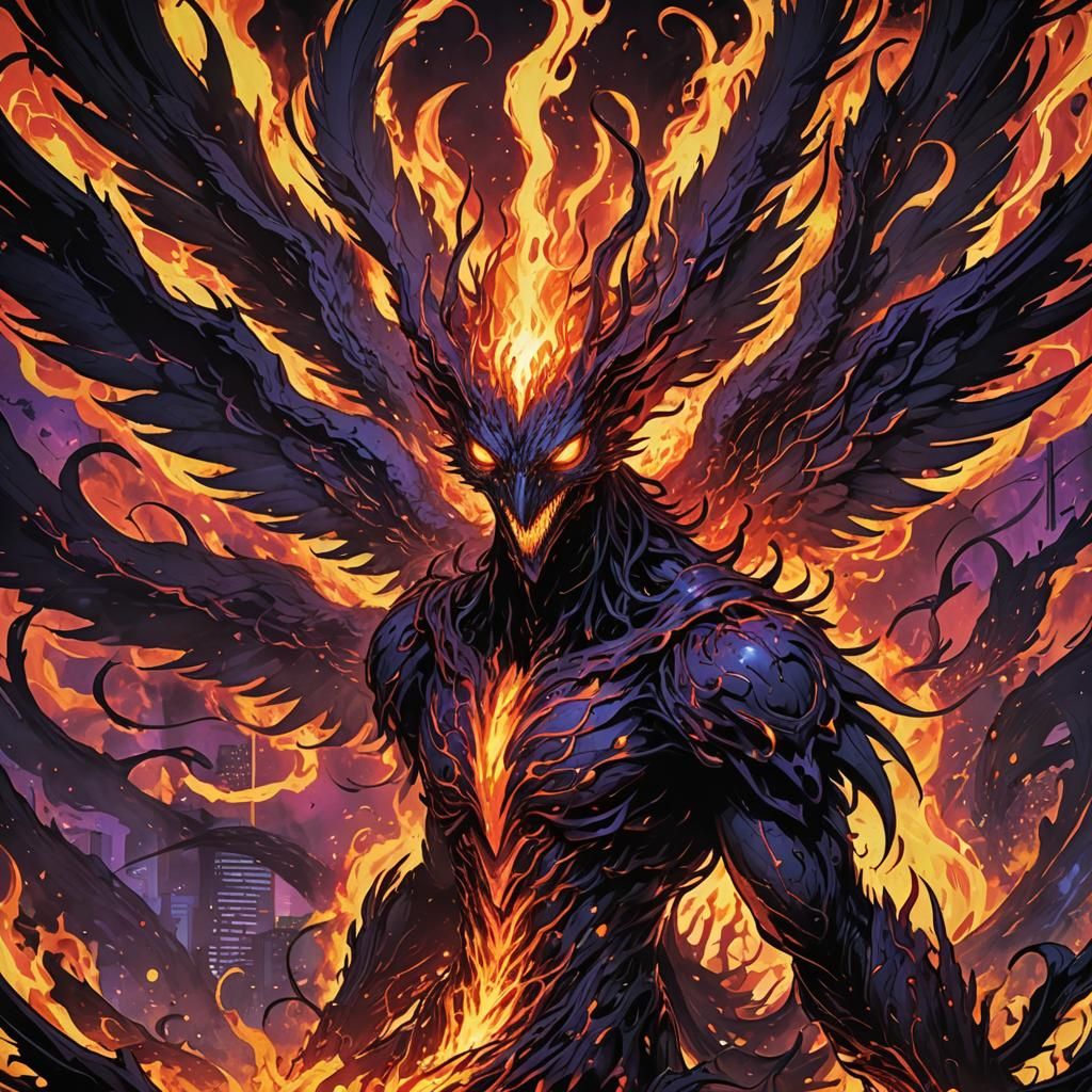 Demonic Phoenix Rises in Dark Fantasy Manga