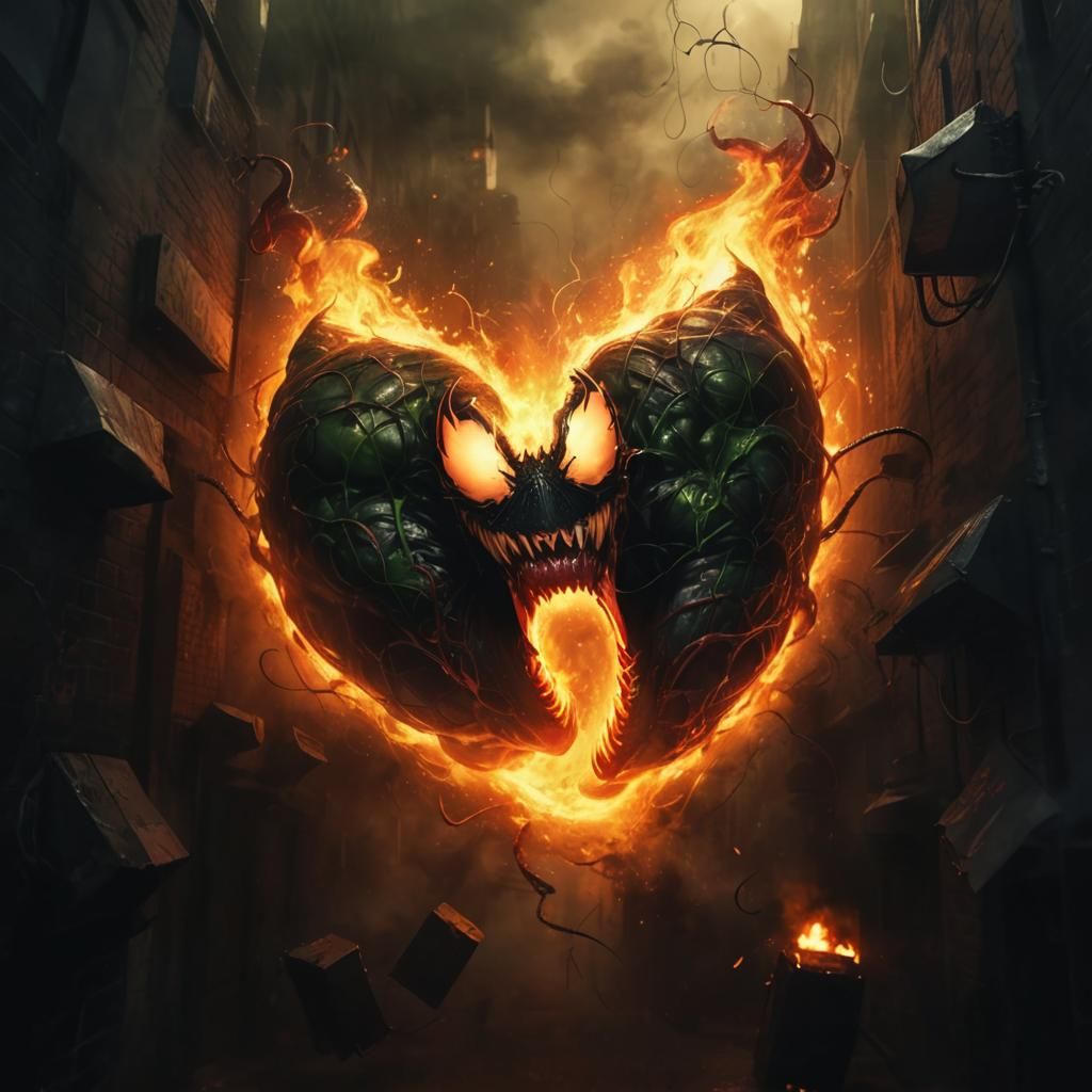 Venom, Carnage, and Spider-Man Clash: Comic Book Art