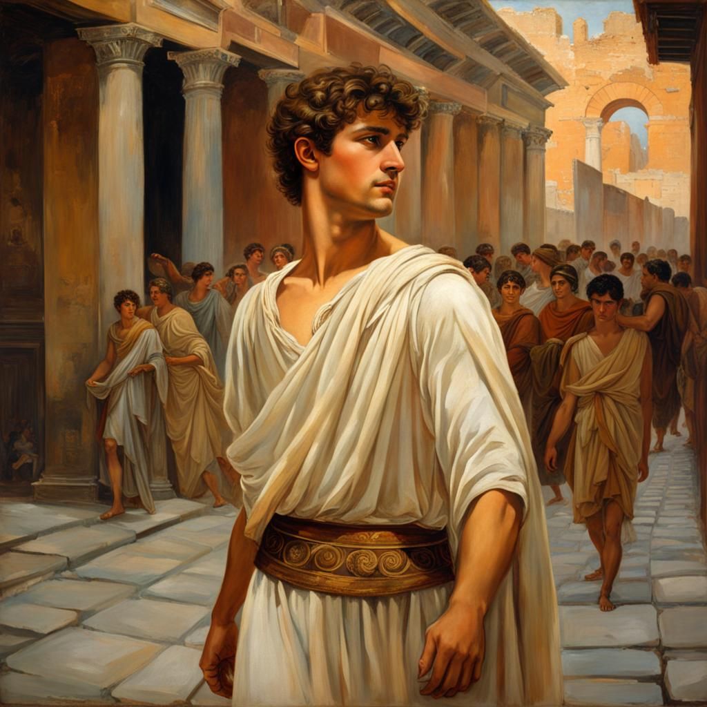 Young Man in the Streets of Pompeii