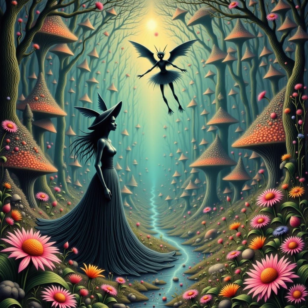 Alice Meets Clockwork Dragon in Escher-esque Maze