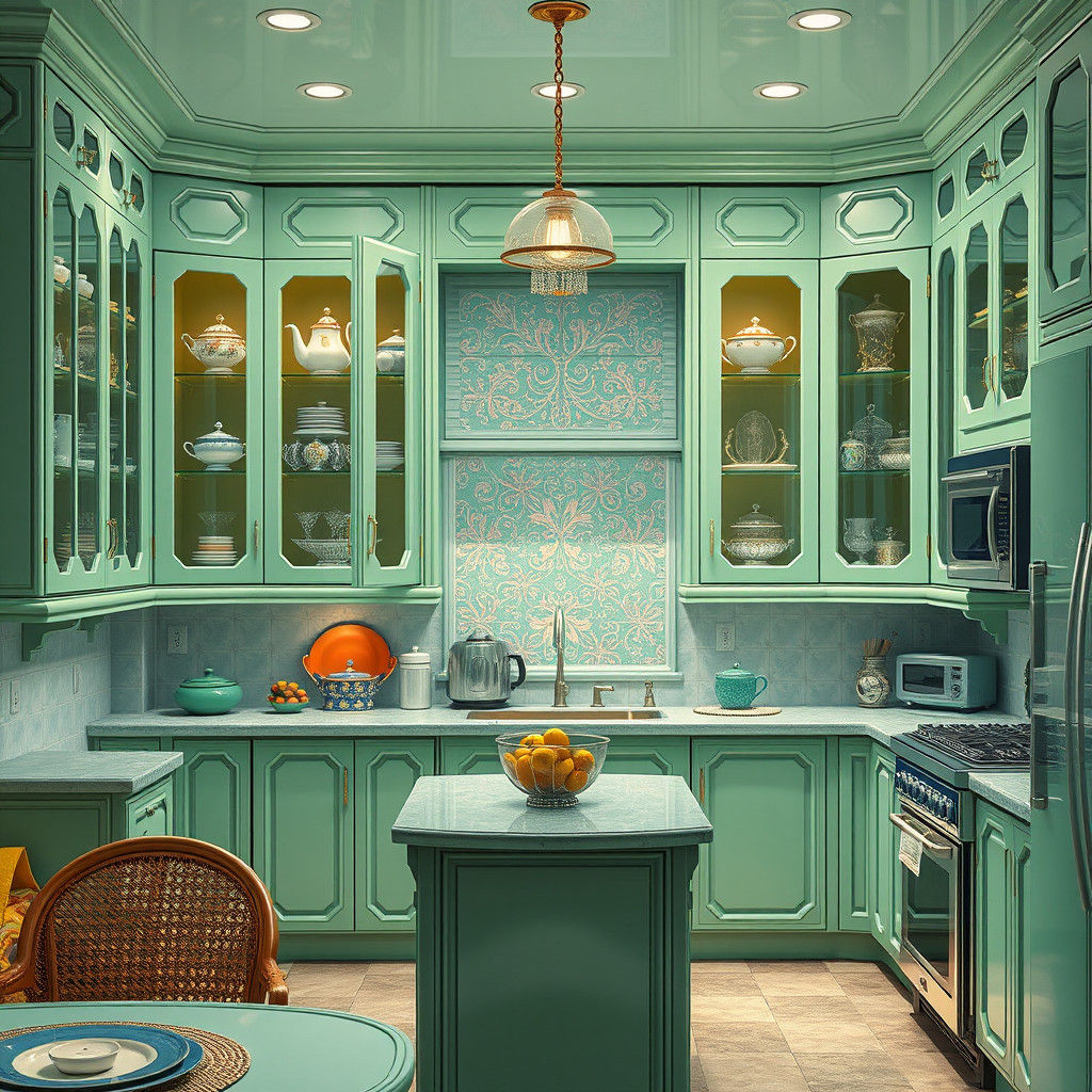 Retro 80s Fantasy Kitchen Inspired by Syd Mead