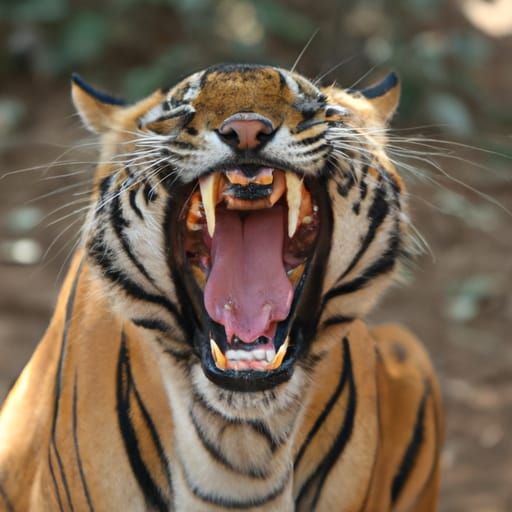Snarling Tiger in Professional Photography Style