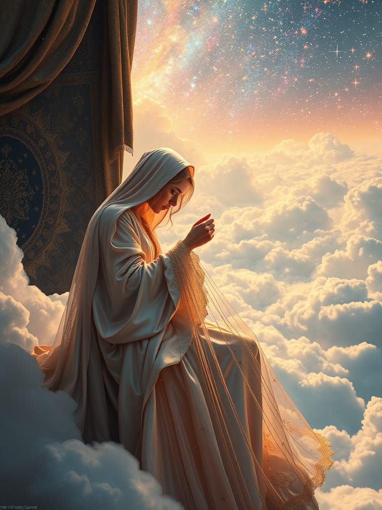 Ethereal Seamstress Weaving Starlight Gowns