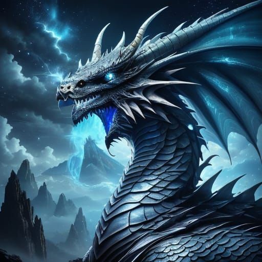 Pearl Dragon in Ancient City Ruins