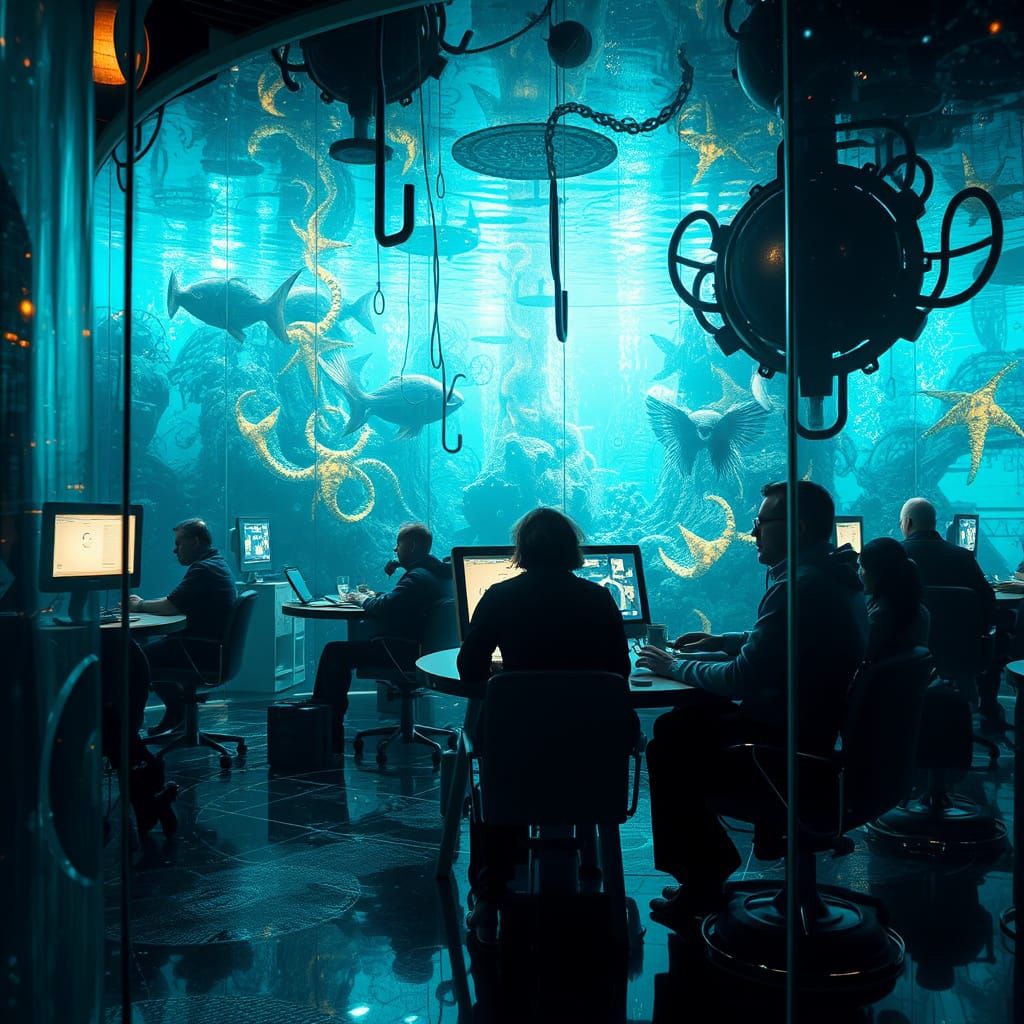 underwater internet cafe